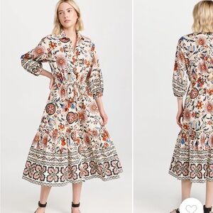 Cara Cara Hutton Floral Print Midi Dress